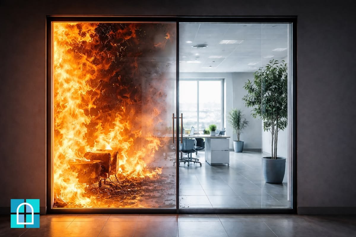 120-minute fire-rated glass Civil Defense approved Riyadh